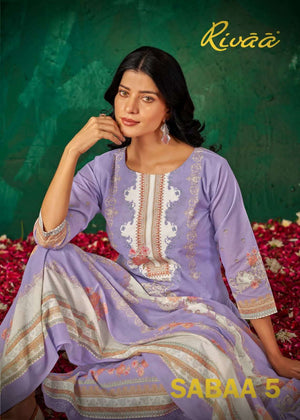 Rivaa Sabaa Vol 5 Italian Lawn Digital Print Dress Material - Amrah Wholesale