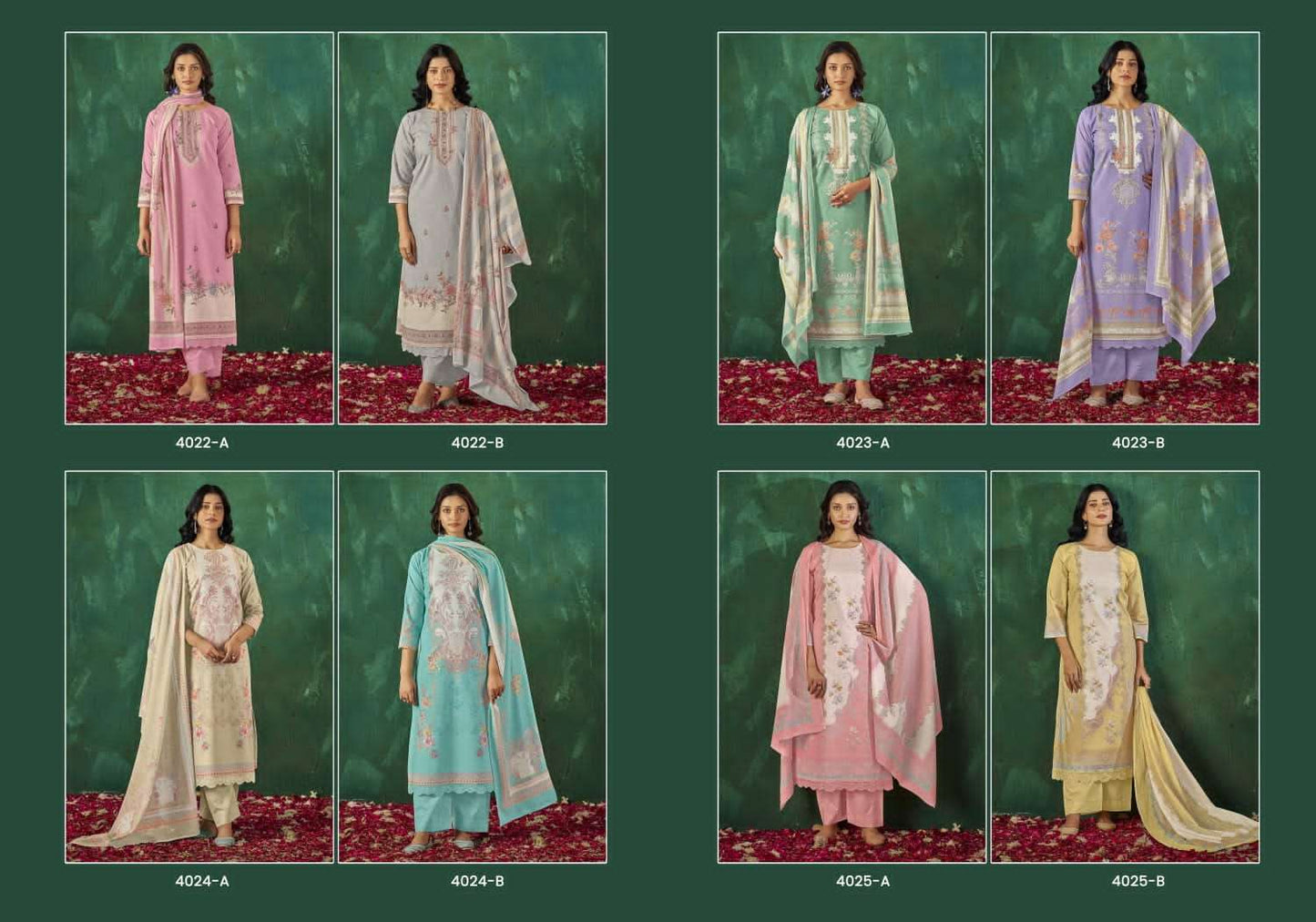 Rivaa Sabaa Vol 5 Italian Lawn Digital Print Dress Material - Amrah Wholesale