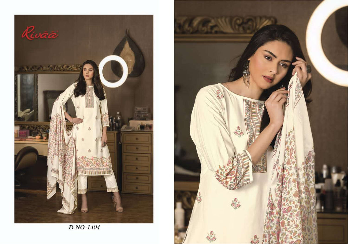 Rivaa Sana Cotton Digital Printed Dress Material - Amrah Wholesale