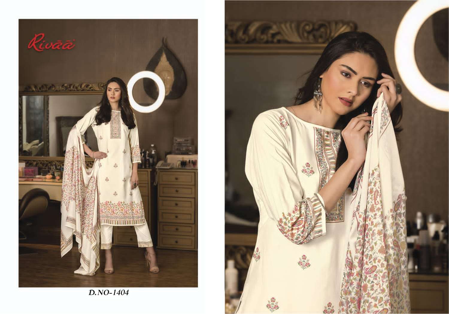 Rivaa Sana Cotton Digital Printed Dress Material - Amrah Wholesale