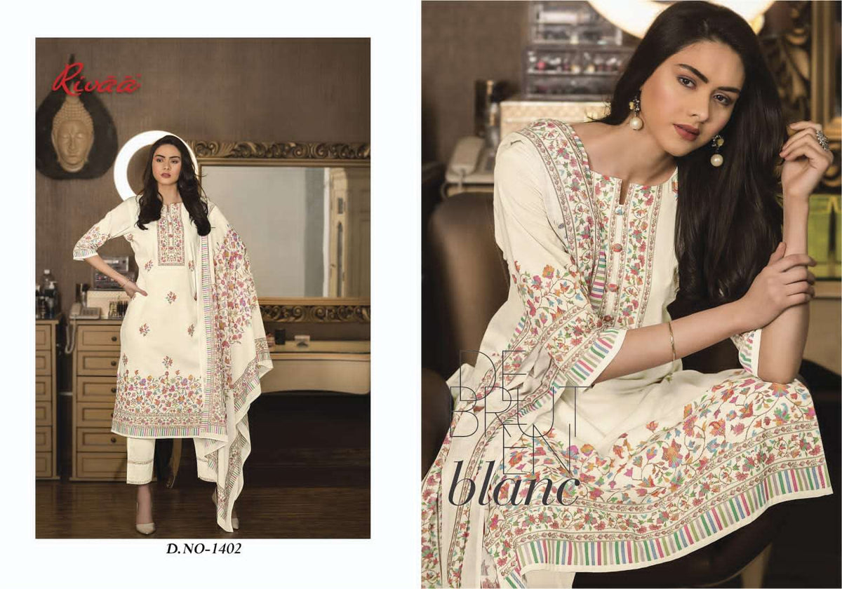 Rivaa Sana Cotton Digital Printed Dress Material - Amrah Wholesale