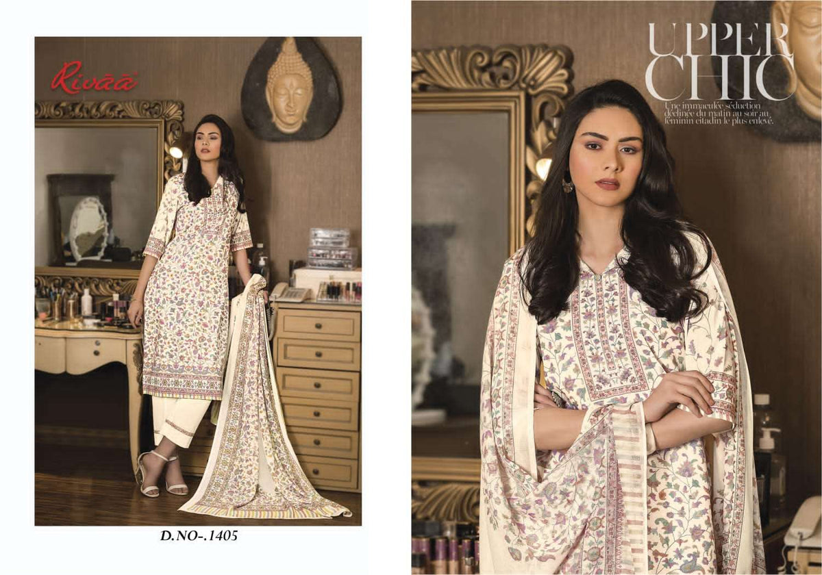 Rivaa Sana Cotton Digital Printed Dress Material - Amrah Wholesale