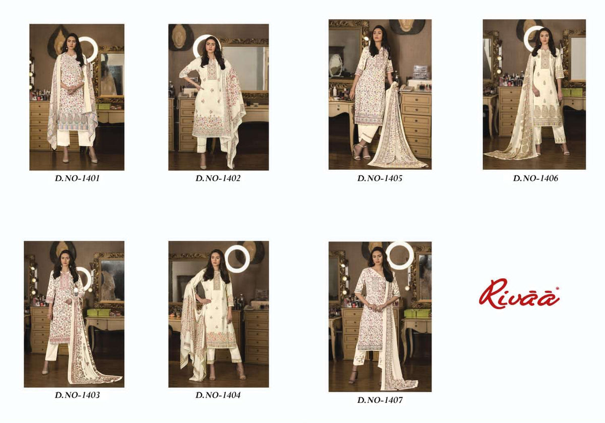 Rivaa Sana Cotton Digital Printed Dress Material - Amrah Wholesale