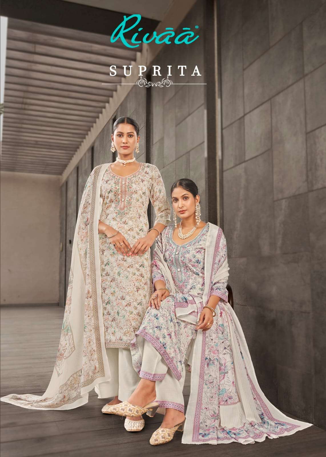 Rivaa Suprita Jam Satin Digital Printed Unstitched Dress Material