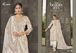 Rivaa Suprita Jam Satin Digital Printed Unstitched Dress Material