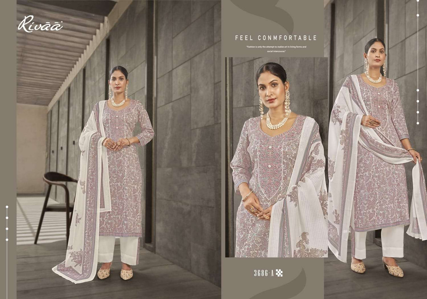 Rivaa Suprita Jam Satin Digital Printed Unstitched Dress Material