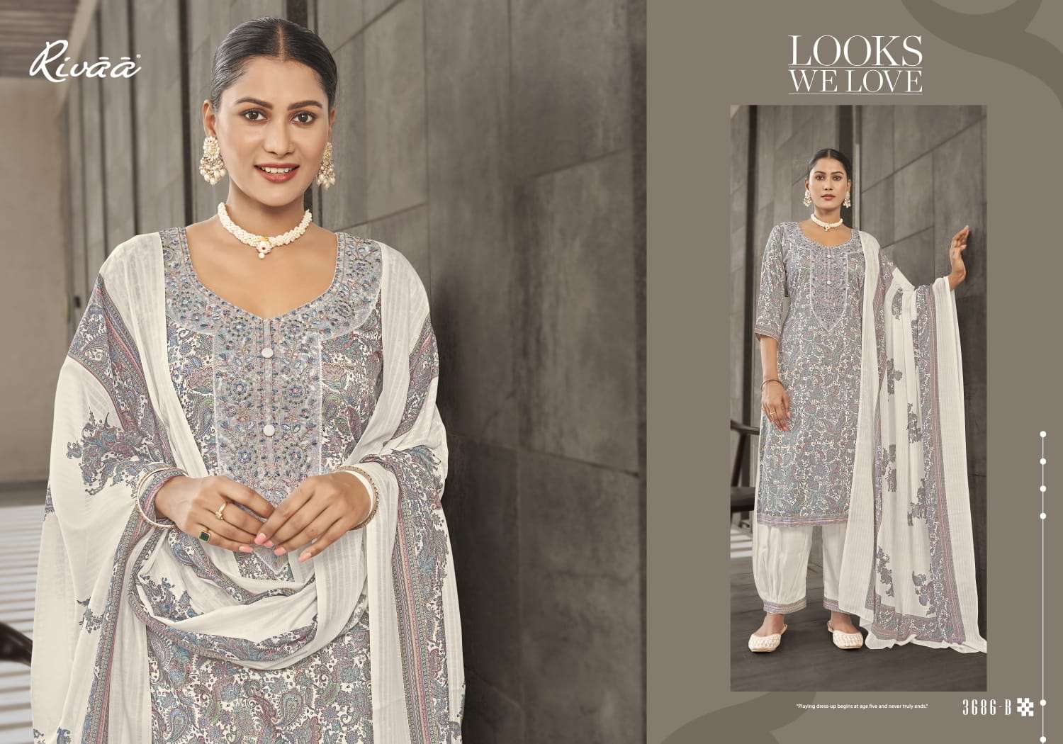 Rivaa Suprita Jam Satin Digital Printed Unstitched Dress Material