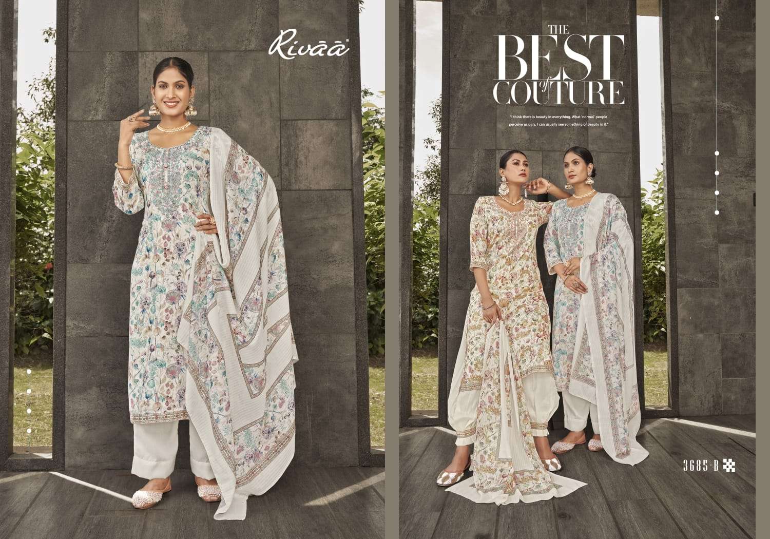Rivaa Suprita Jam Satin Digital Printed Unstitched Dress Material