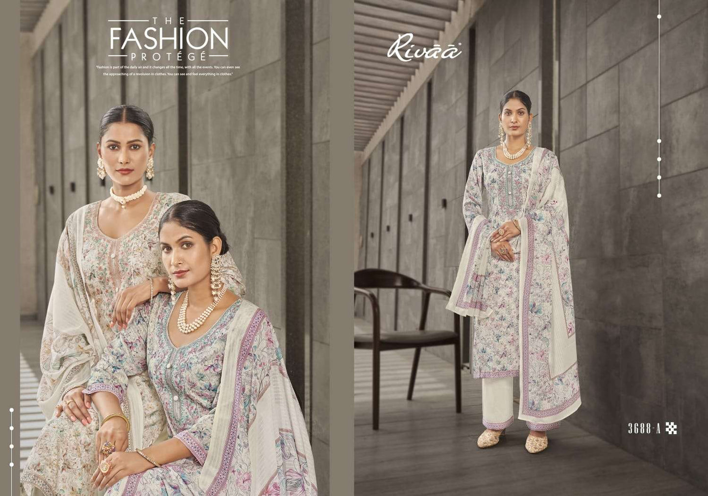 Rivaa Suprita Jam Satin Digital Printed Unstitched Dress Material