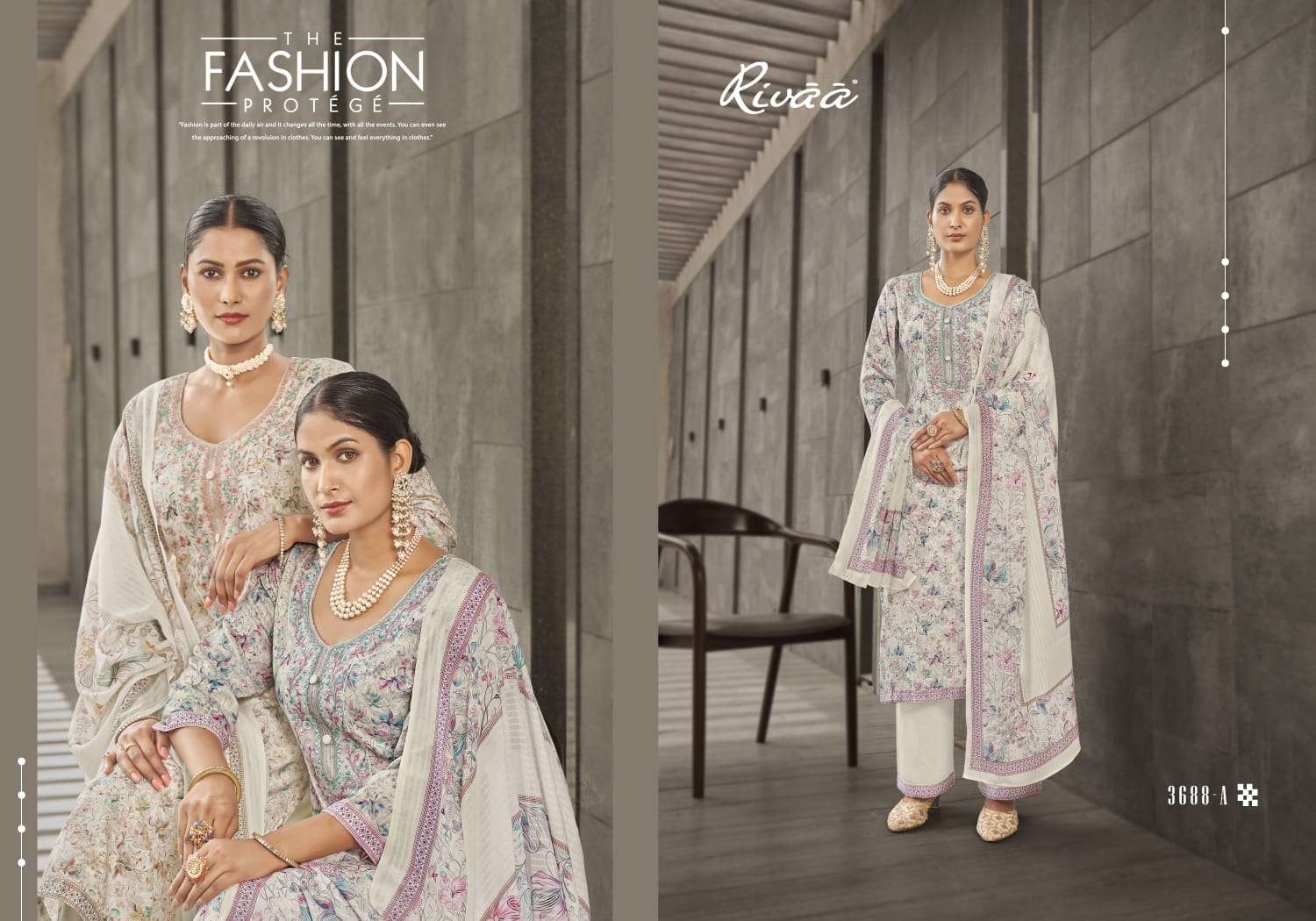 Rivaa Suprita Jam Satin Digital Printed Unstitched Dress Material