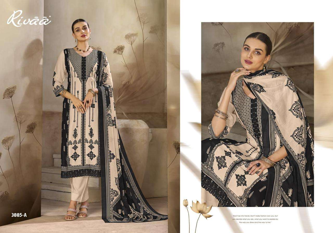 Rivaa Tessa Vol 2 Pure Bemberg Silk Dress Material - Amrah Wholesale