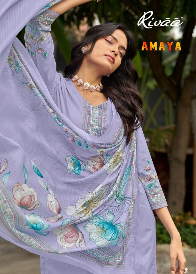 Rivaa Trends Amaya Cotton Digital Print Dress Material