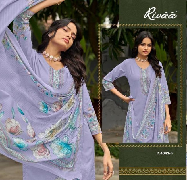 Rivaa Trends Amaya Cotton Digital Print Dress Material
