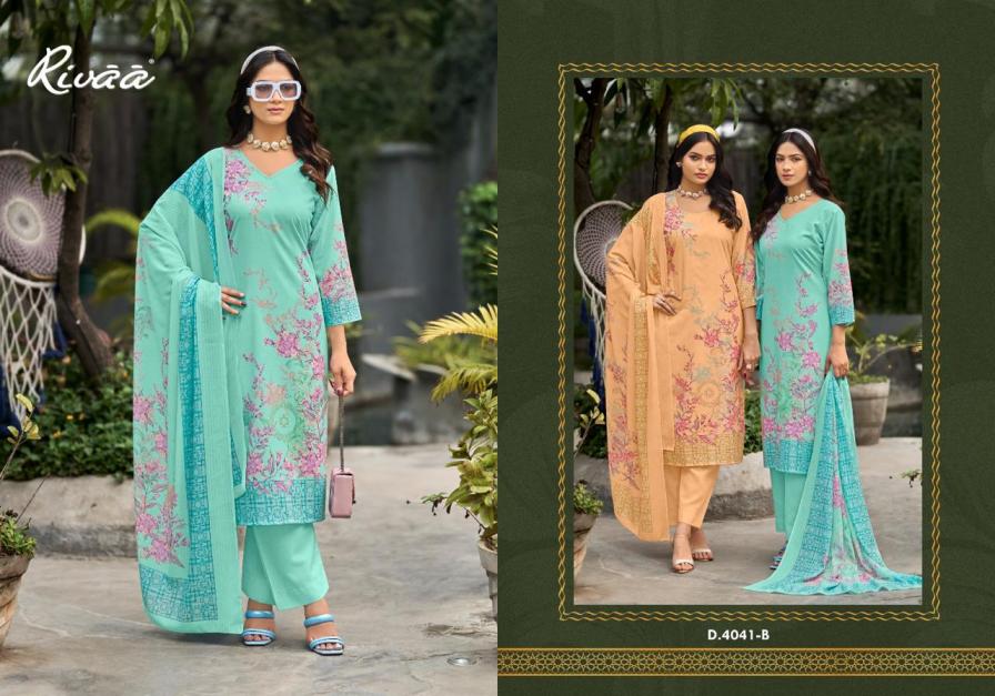 Rivaa Trends Amaya Cotton Digital Print Dress Material
