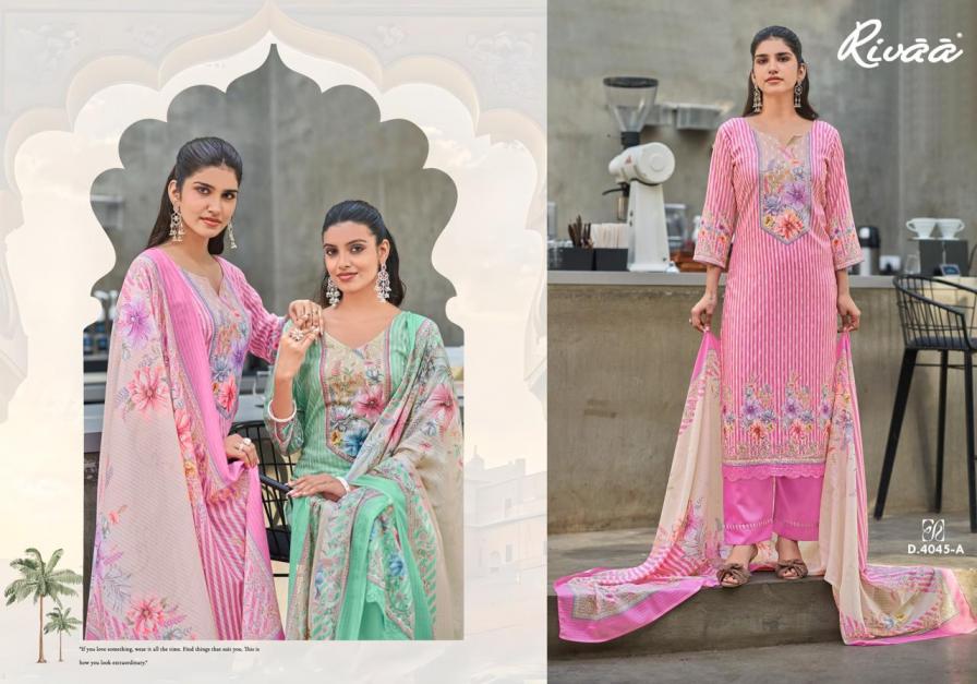 Rivaa Trends Ayena Cotton Digital Print Dress Material