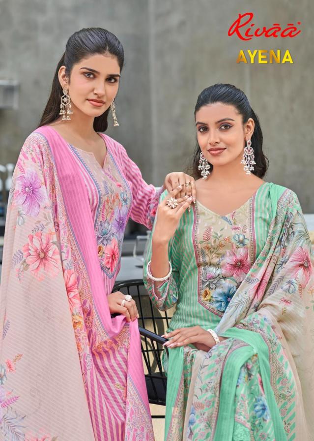 Rivaa Trends Ayena Cotton Digital Print Dress Material