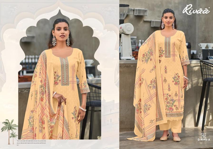 Rivaa Trends Ayena Cotton Digital Print Dress Material