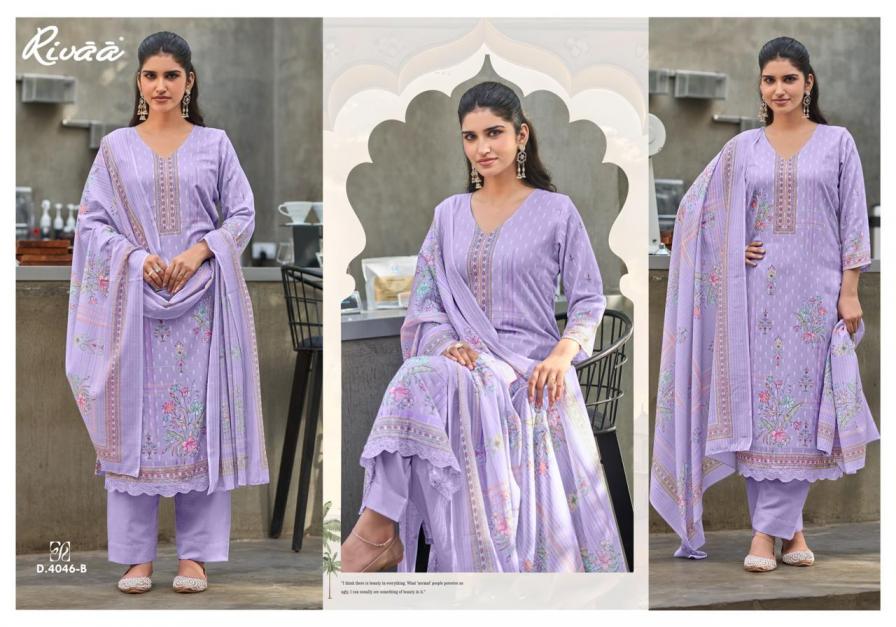 Rivaa Trends Ayena Cotton Digital Print Dress Material