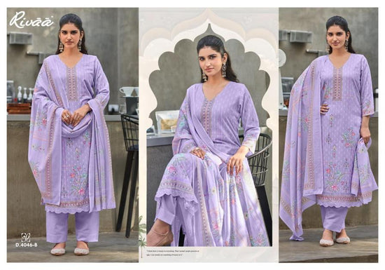 Rivaa Trends Ayena Cotton Digital Print Dress Material