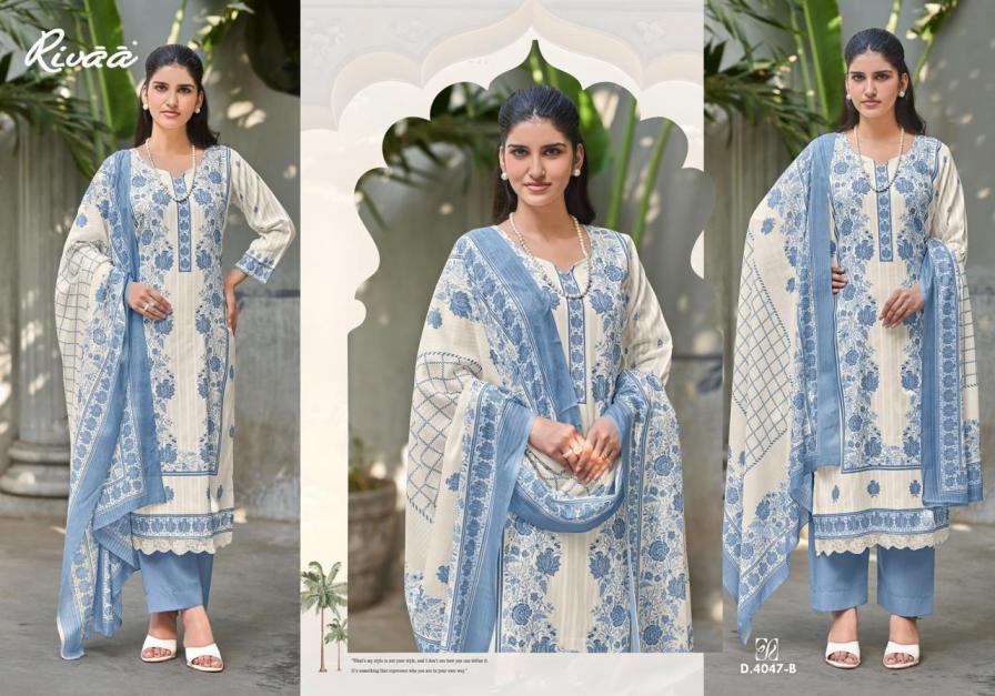 Rivaa Trends Ayena Cotton Digital Print Dress Material