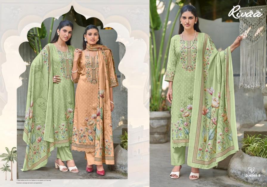 Rivaa Trends Ayena Cotton Digital Print Dress Material