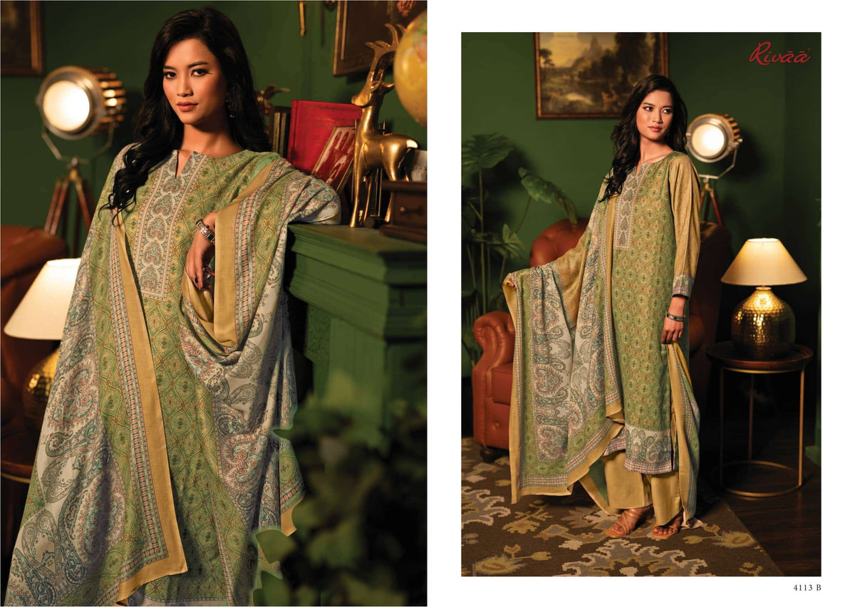 Rivaa Vaani Vol 3 Heavy Pashmina Digital Printed Dress Material