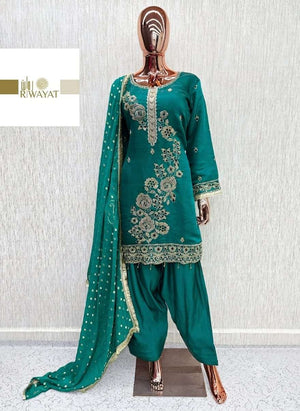 RIWAYAT 020 Series Pure Viscose Satin Stitched Salwar Suit Set - Amrah Wholesale