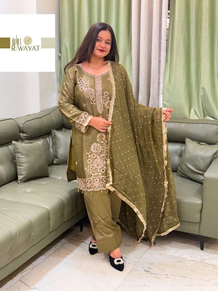 RIWAYAT 020 Series Pure Viscose Satin Stitched Salwar Suit Set - Amrah Wholesale