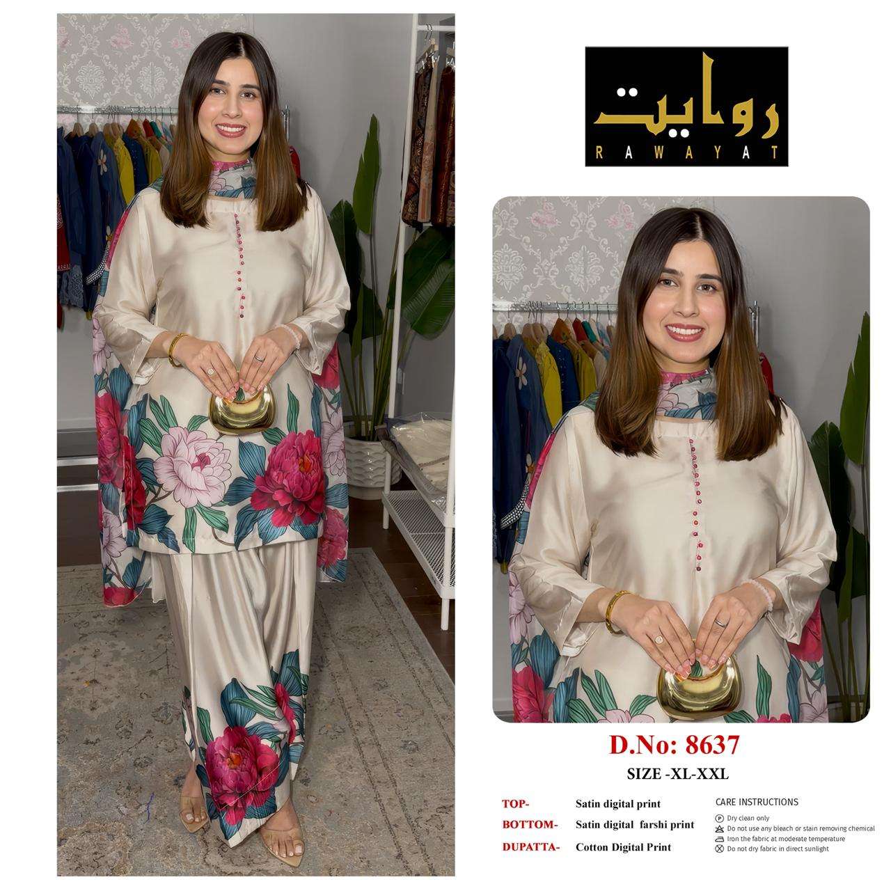RIWAYAT 8613 to 8666 Satin Printed Premium Dresses