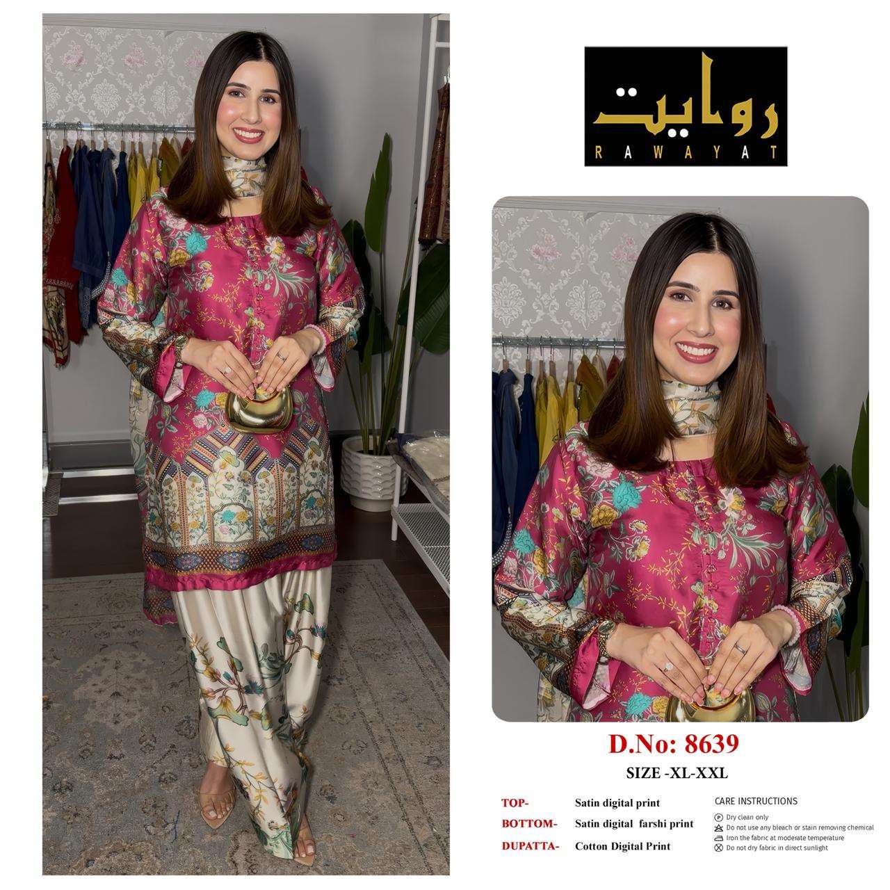 RIWAYAT 8613 to 8666 Satin Printed Premium Dresses