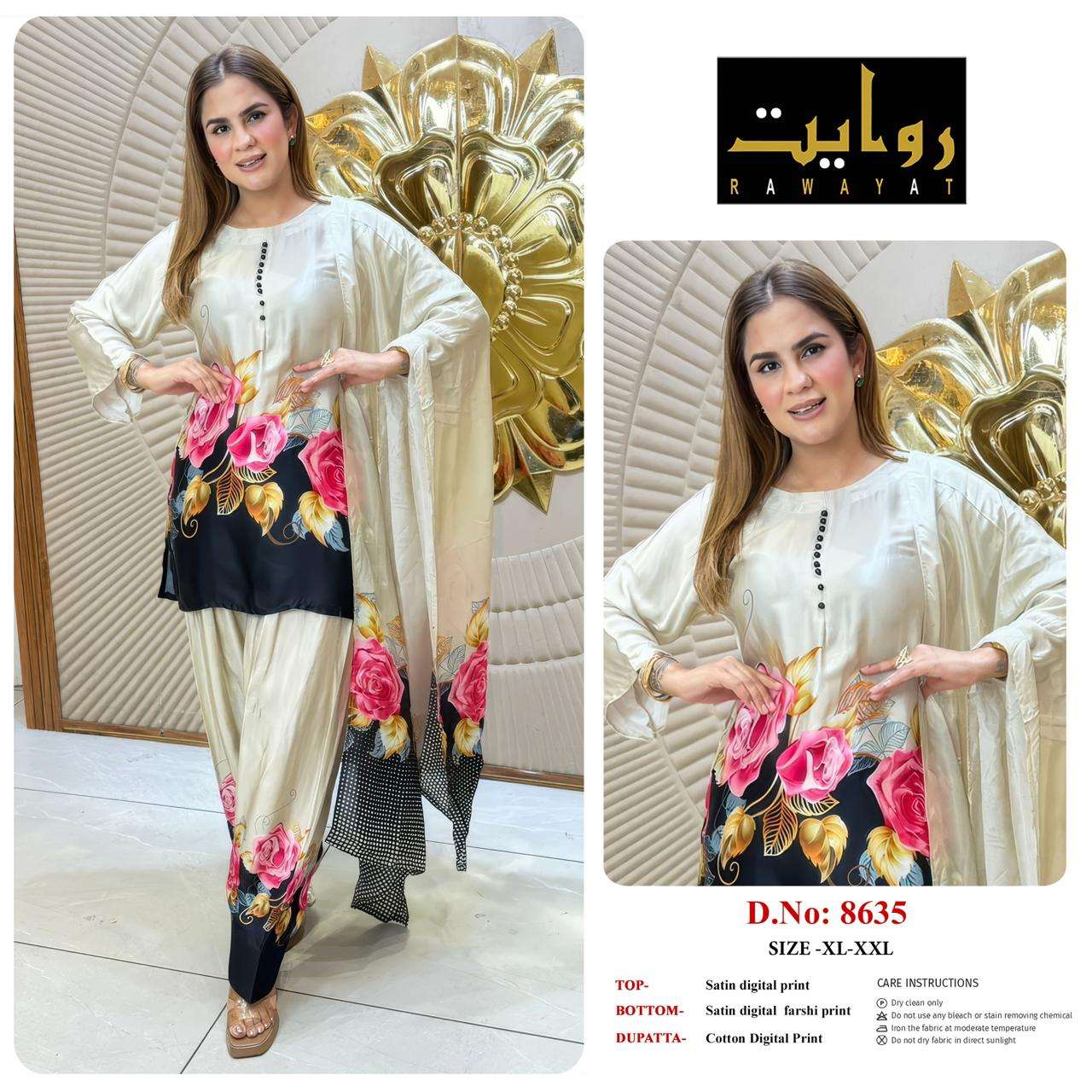 RIWAYAT 8613 to 8666 Satin Printed Premium Dresses