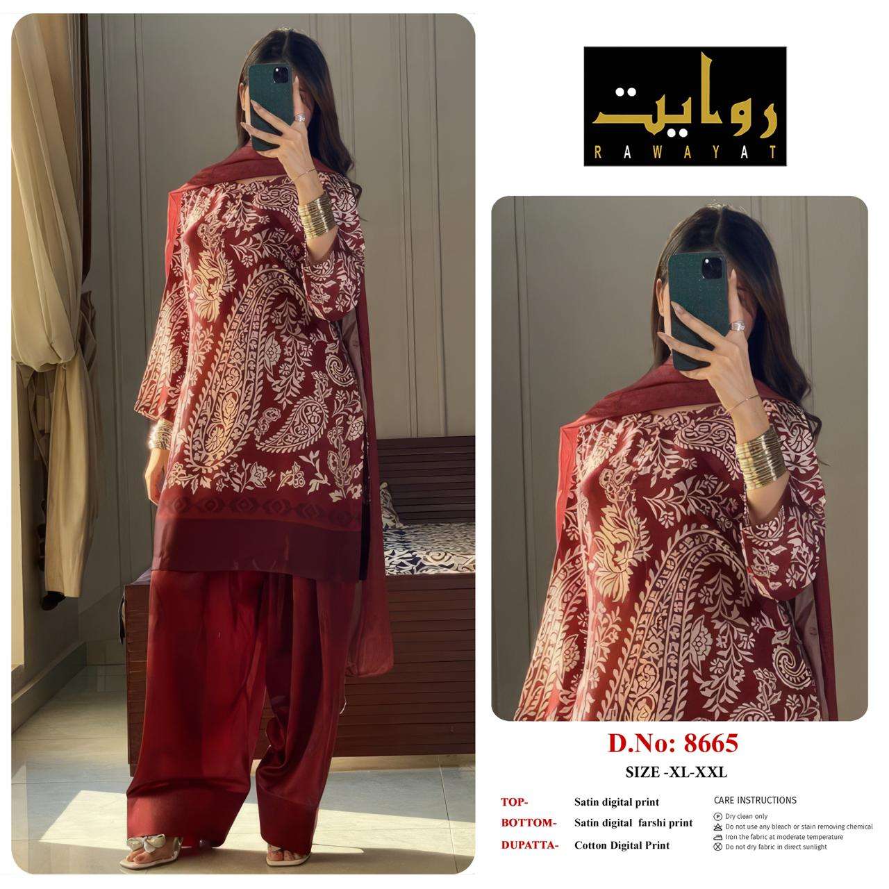 RIWAYAT 8613 to 8666 Satin Printed Premium Dresses