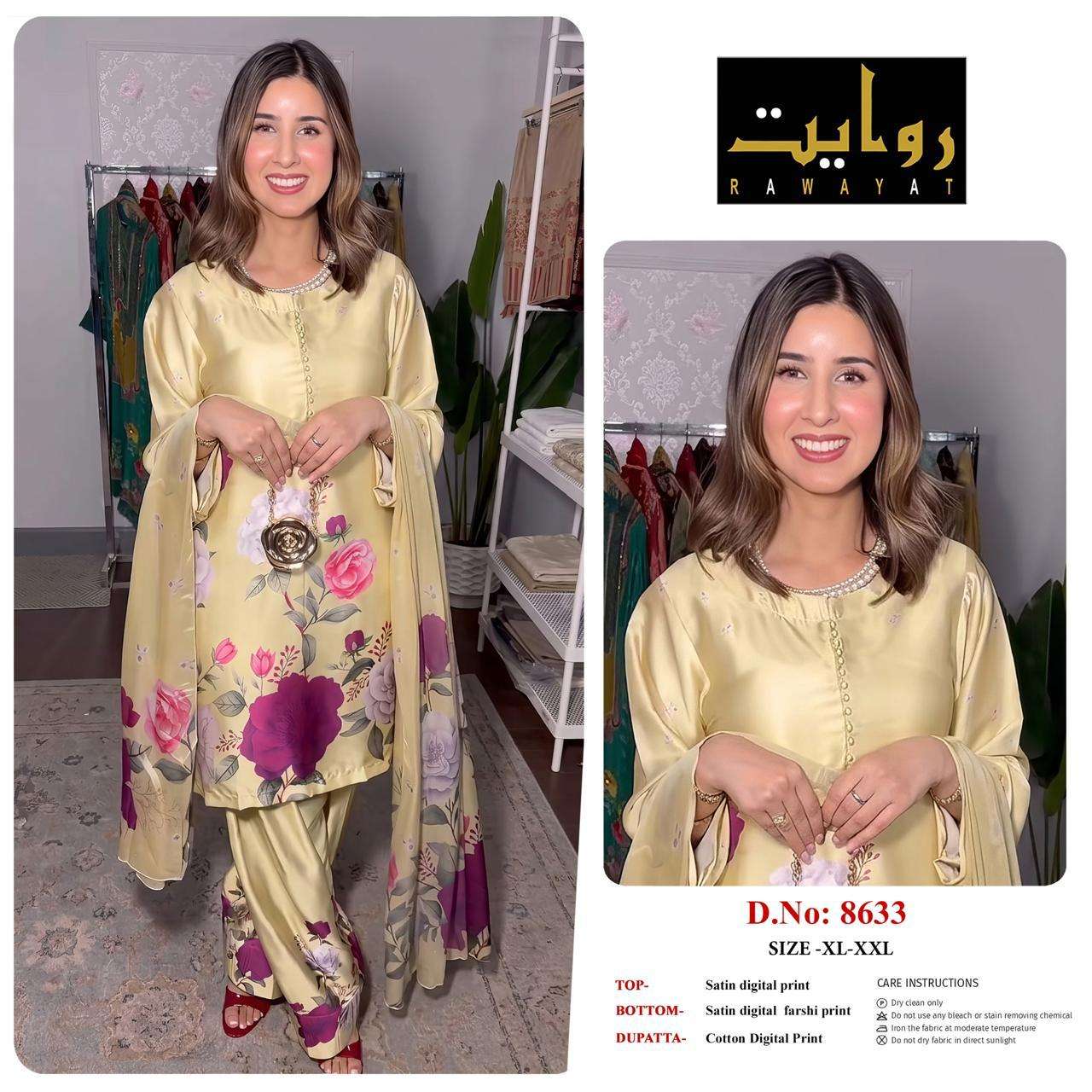 RIWAYAT 8613 to 8666 Satin Printed Premium Dresses