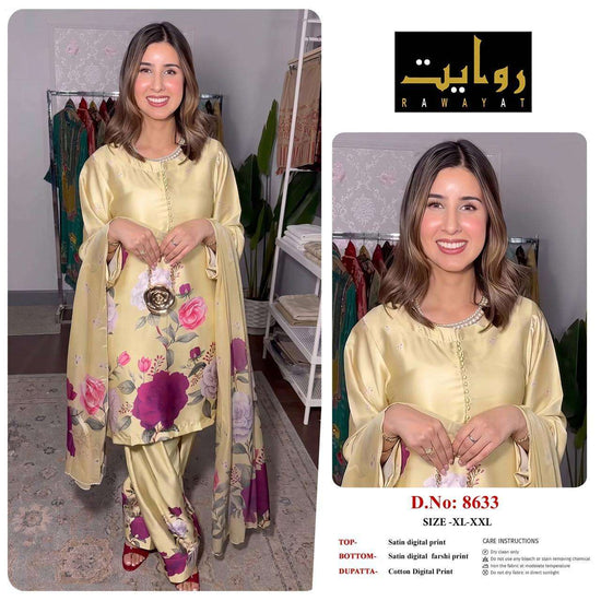 RIWAYAT 8613 to 8666 Satin Printed Premium Dresses