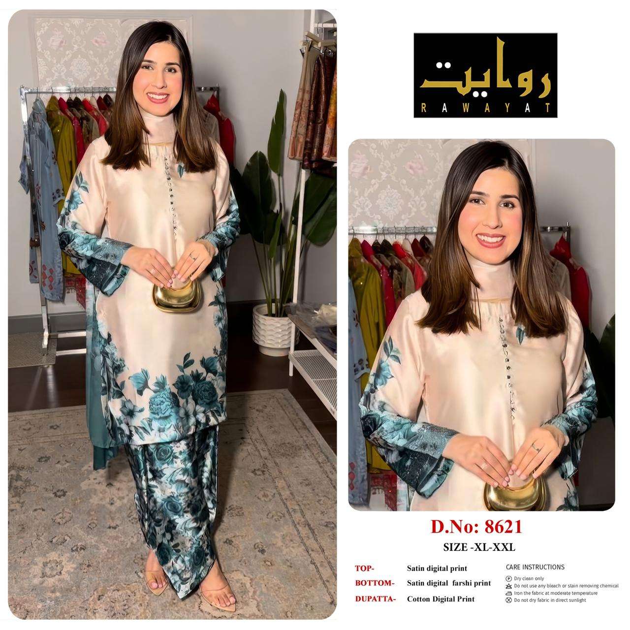 RIWAYAT 8613 to 8666 Satin Printed Premium Dresses