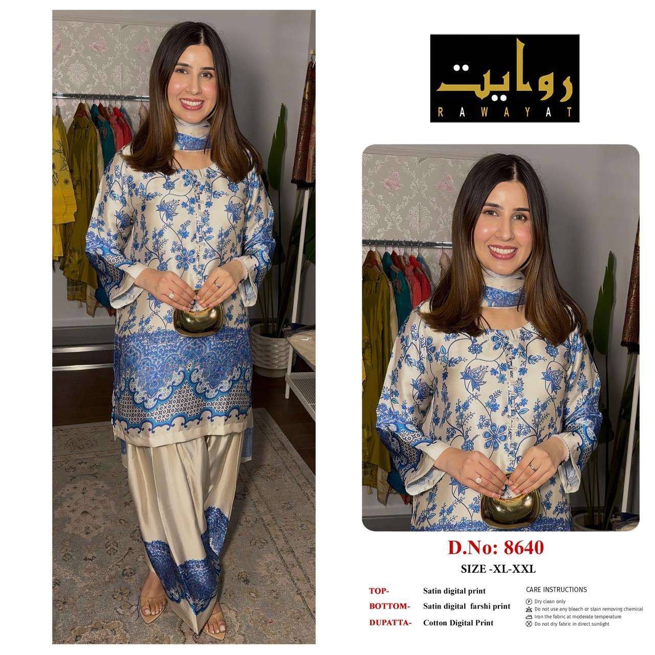 RIWAYAT 8613 to 8666 Satin Printed Premium Dresses