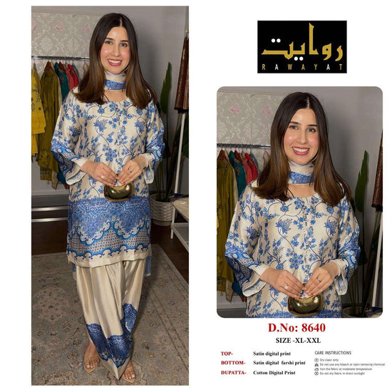 RIWAYAT 8613 to 8666 Satin Printed Premium Dresses