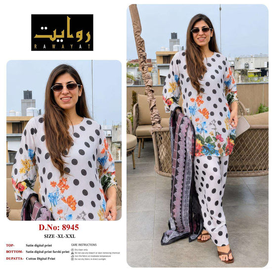 Riwayat 8903 To 8942 Satin Printed Premium Dresses