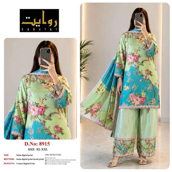 Riwayat 8903 To 8942 Satin Printed Premium Dresses