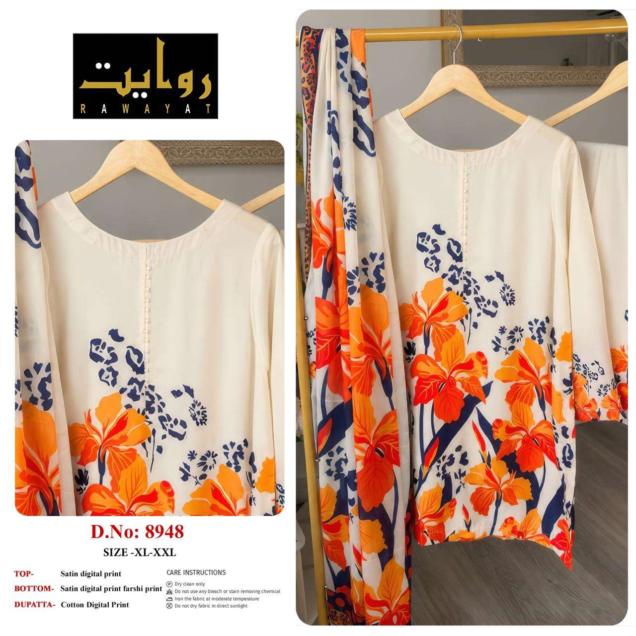 Riwayat 8903 To 8942 Satin Printed Premium Dresses
