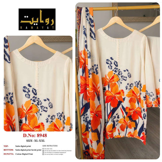 Riwayat 8903 To 8942 Satin Printed Premium Dresses