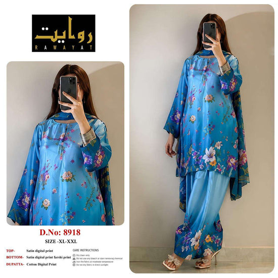 Riwayat 8903 To 8942 Satin Printed Premium Dresses