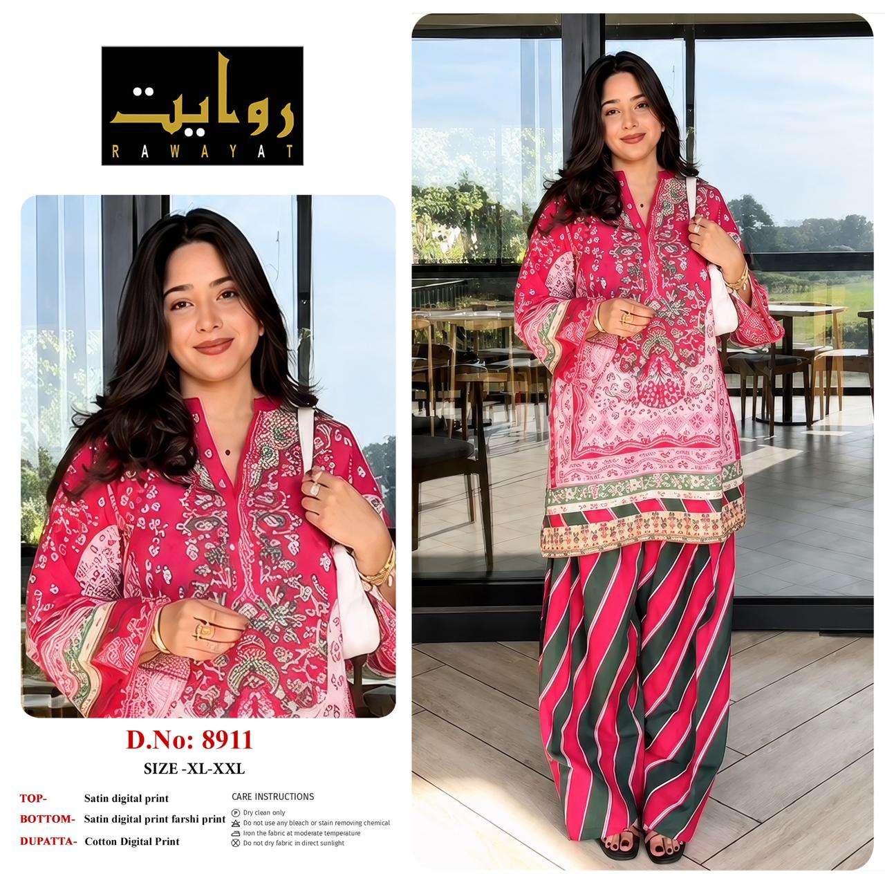 Riwayat 8903 To 8942 Satin Printed Premium Dresses