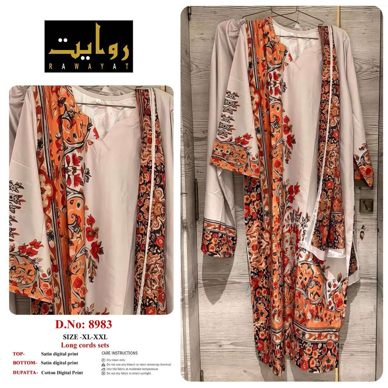 RIWAYAT 8962 TO 8980 Satin Printed Stitched Dresses