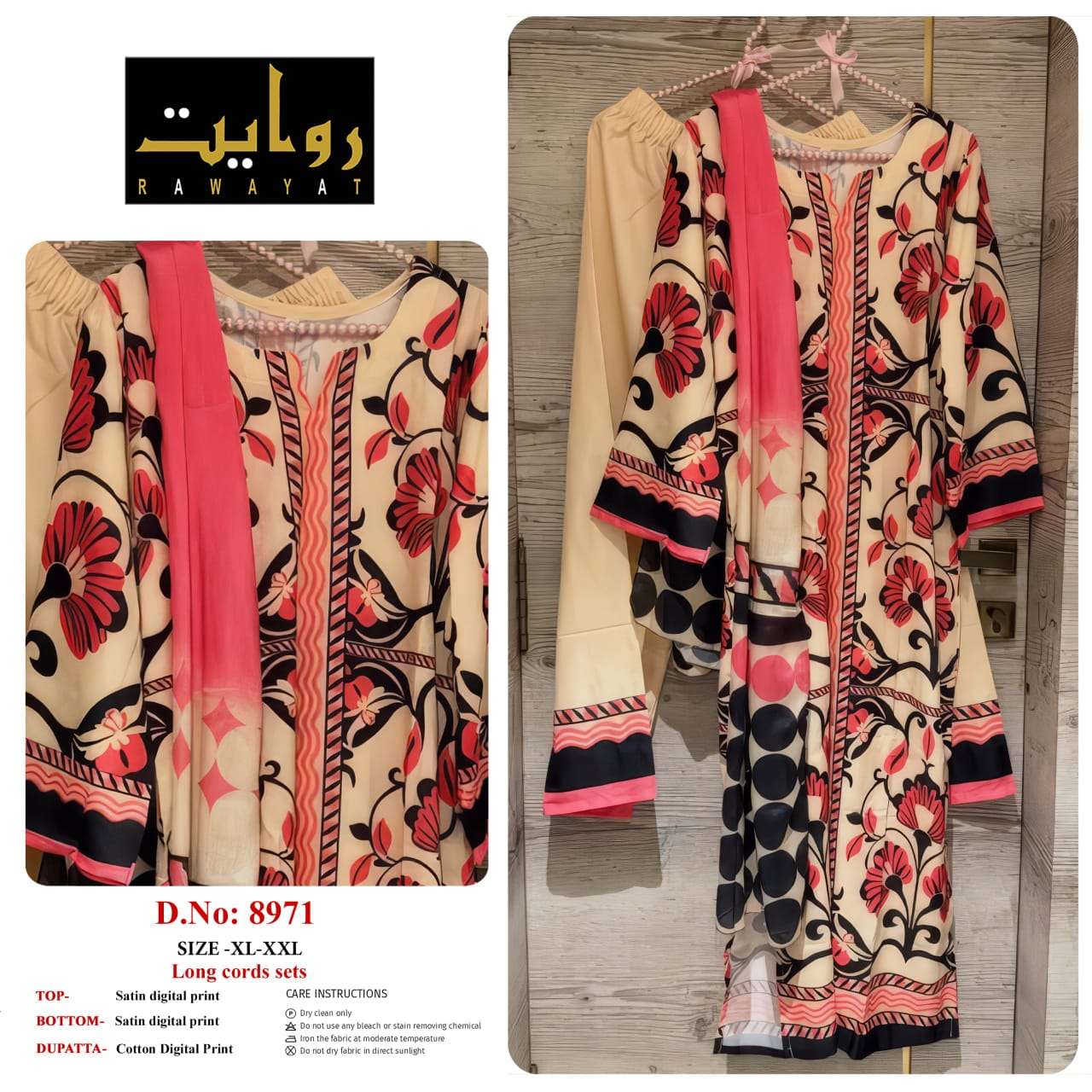RIWAYAT 8962 TO 8980 Satin Printed Stitched Dresses