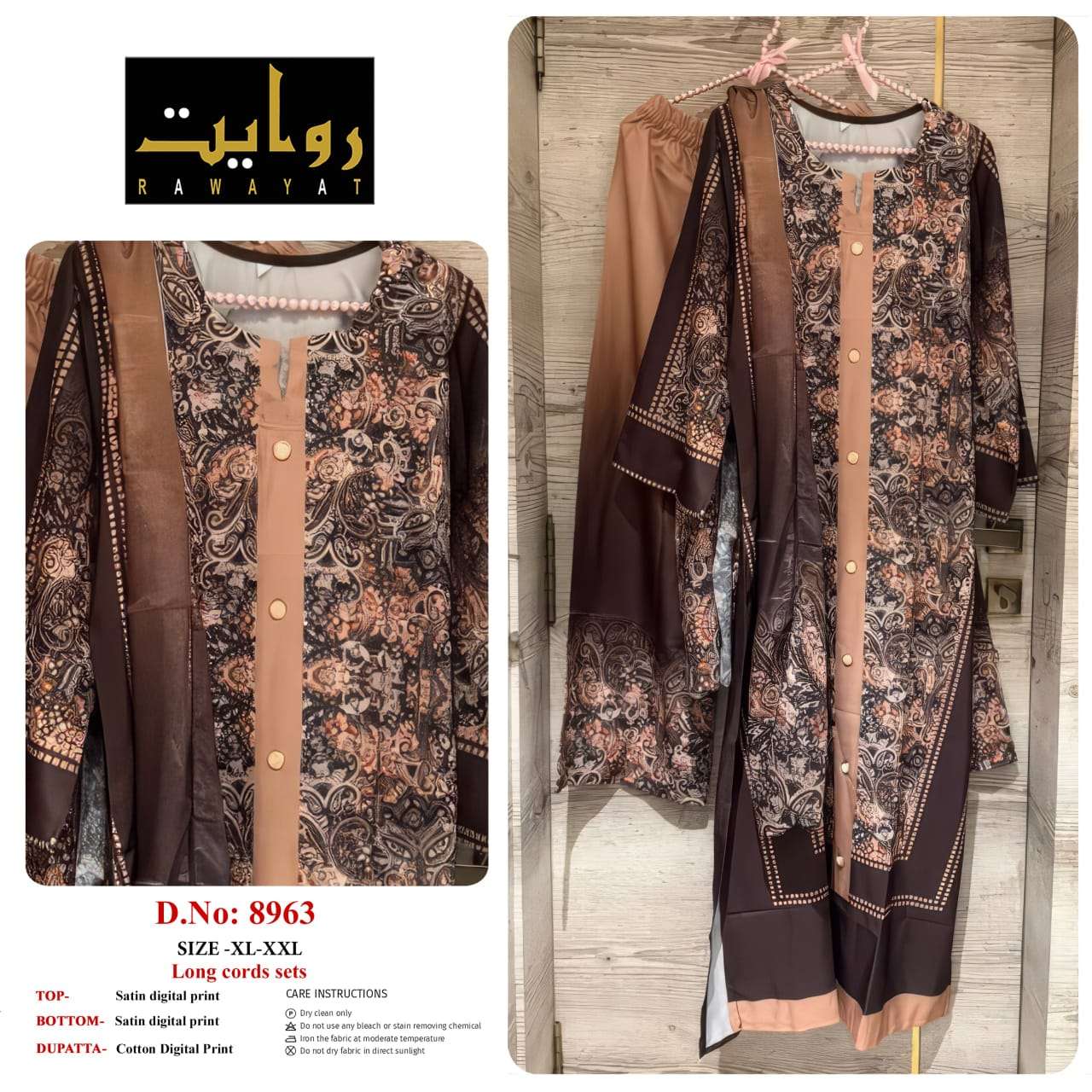 RIWAYAT 8962 TO 8980 Satin Printed Stitched Dresses