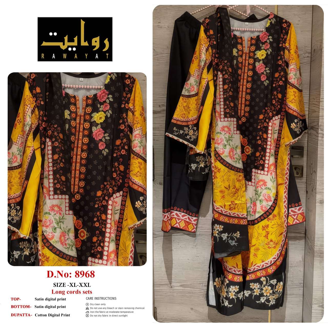 RIWAYAT 8962 TO 8980 Satin Printed Stitched Dresses