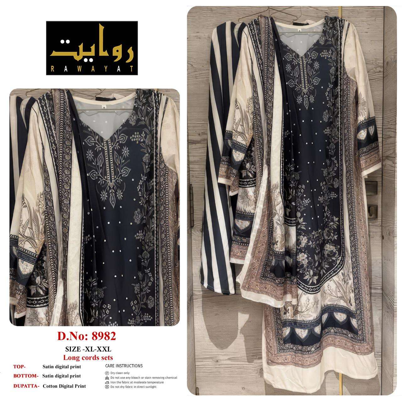 RIWAYAT 8962 TO 8980 Satin Printed Stitched Dresses