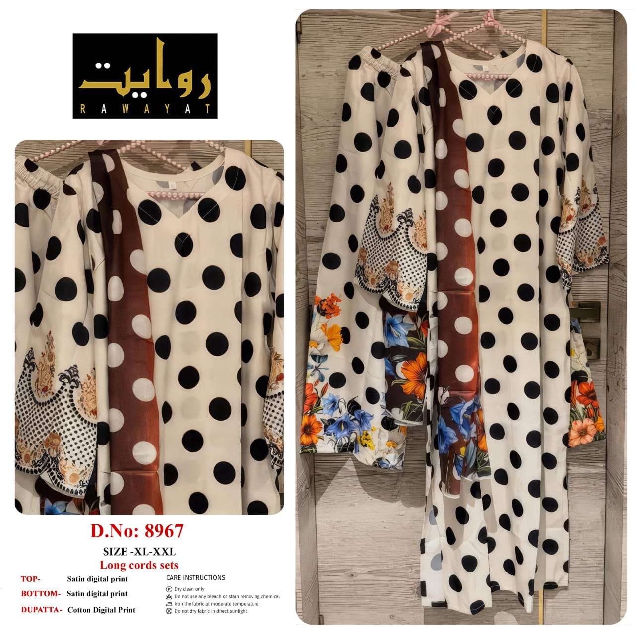RIWAYAT 8962 TO 8980 Satin Printed Stitched Dresses