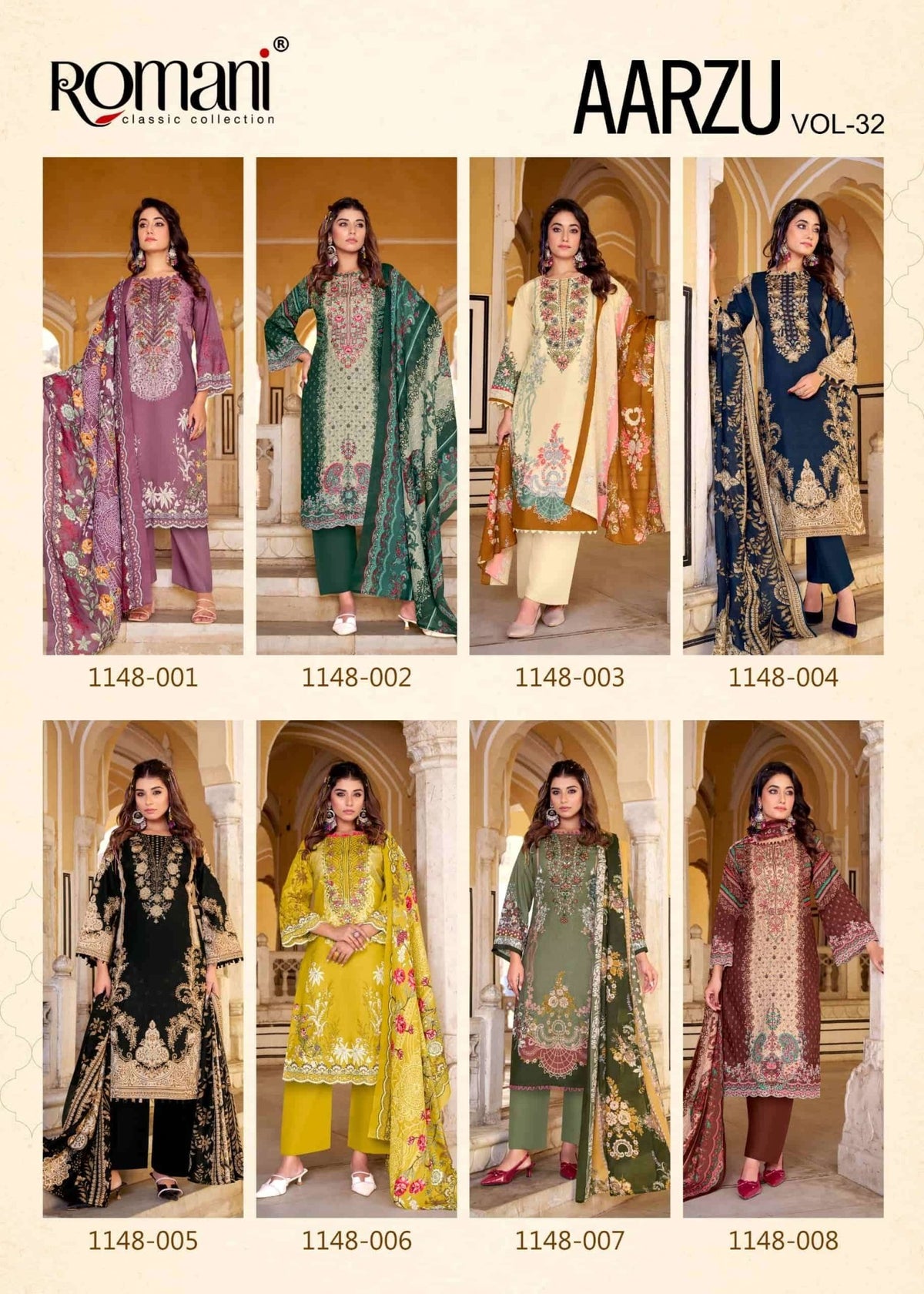 Romani Aarzu Vol 32 Soft Cotton Dress Material - Amrah Wholesale